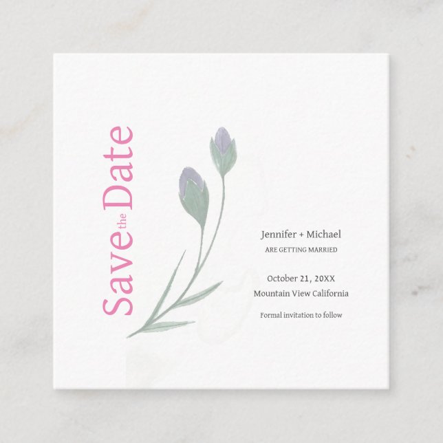 Cartão De Informações Caligrafia Casamento Floral Preto Branco (Frente)