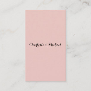Cartão De Informações Caligrafia de Casamento Rosa Dourado Elegante Nome