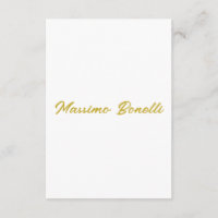 Caligrafia Elegante Dourado Branco Simples Nome
