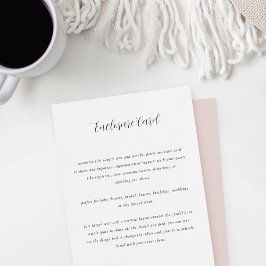 Cartão De Informações Caligrafia Elegante Para Todos os Propósitos Perso