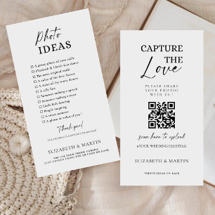 Cartão De Informações Caligrafia Moderna Capture O Amor Código QR