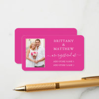 Caligrafia Moderna Foto Registro de Casamento Rosa