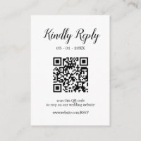 Caligrafia Moderna para Casamento RSVP Código QR E