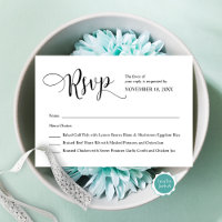 Caligrafia Negra Moderna, RSVP de Casamento