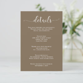 Cartão De Informações Caligrafia Simples Rustic Calliografia Moderna Enc
