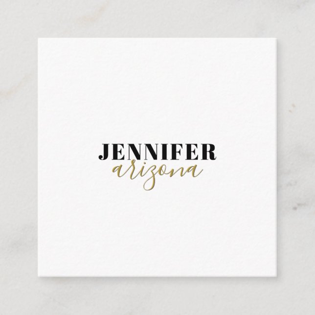 Cartão De Informações Calliografia - Placa Elegante Adicionar Nome Própr (Frente)