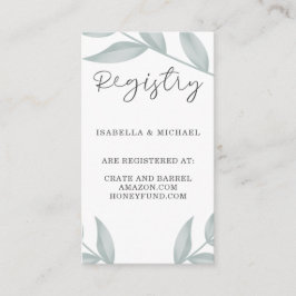 Cartão De Informações Calliografia - Registro de Presente Botânico de Ca