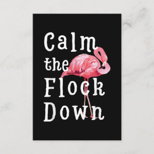 Cartão De Informações Calma, Flamingo Girl  Funny Flamingo