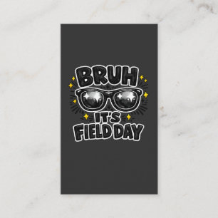 Cartão De Informações Camisa do Dia de Campo, Bruh, Engraçado para Crian