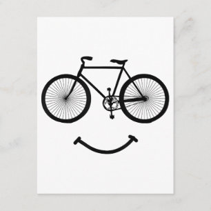 Cartão De Informações Camiseta Bicycle and Smile T-Shirt Bicycling Blac