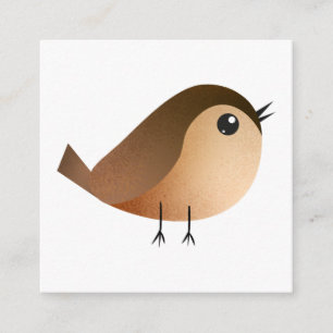 Cartão De Informações Camiseta de desenho animado do passarinho Sparrow
