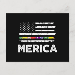 Cartão De Informações Camiseta LGBT Bandeira Americana Orgulho - 4 de Ju
