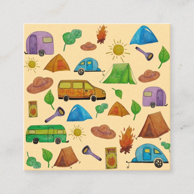 Cartão De Informações Camping adventure (Frente)