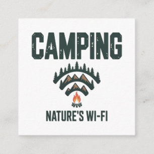 Cartão De Informações Camping Natures Wifi
