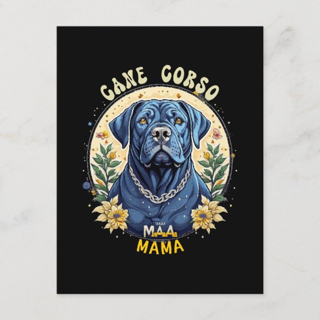 Cartão De Informações Cane Corso Mamãe (Frente)