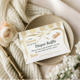 Cartão De Informações Cannoli Gender Neutral Italian Baby Shower Diaper