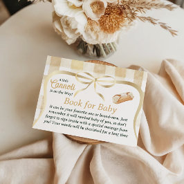 Cartão De Informações Cannoli Neutral Italian Baby Shower Book Request
