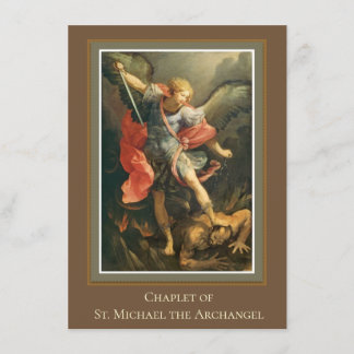 Cartão De Informações Capa de Ruas Michael, a Oração Arcanjo Santa