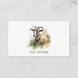 Cartão De Informações Caprino de Aquarela, personalizado