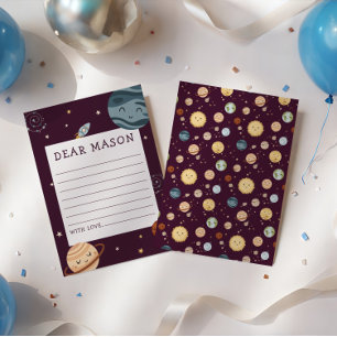 Cartão De Informações Cápsula do Tempo de Aniversário Infantil Aventura 