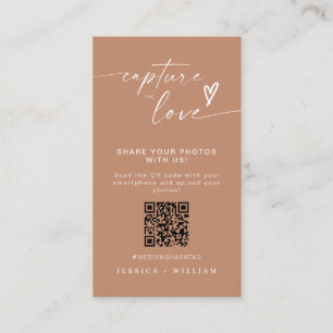 Cartão De Informações Captura de Casamento Moderna Capture o amor Código