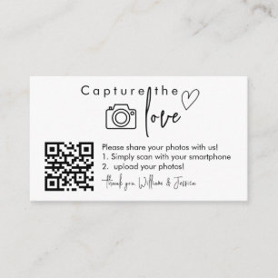 Cartão De Informações Capturar o Código QR do Amor, Sinais de Fotos de C