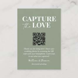 Cartão De Informações Capturar o compartilhamento de fotos de casamento 