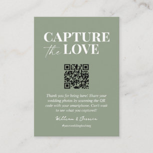 Cartão De Informações Capturar o compartilhamento de fotos de casamento 