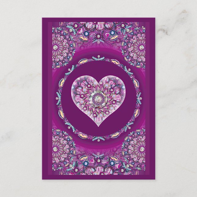 Cartão De Informações Cardinal Red Rosace (Frente)