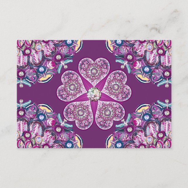 Cartão De Informações Cardinal Red Rosace (Frente)