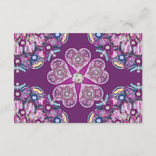 Cartão De Informações Cardinal Red Rosace