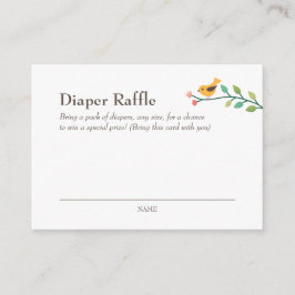 Cartão De Informações Carimbo de Fralda de Animais de Floresta Whimsland