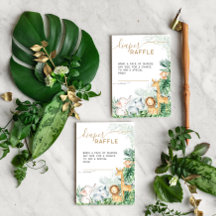 Carneiros Safari Fralda Chá de fraldas Raffle