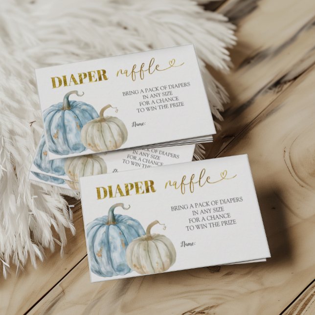 Cartão De Informações Carrapato Pastel Chá de fraldas de Bompkin Raffle (Criador carregado)