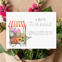 Carrinho de flores - Receita para a noiva