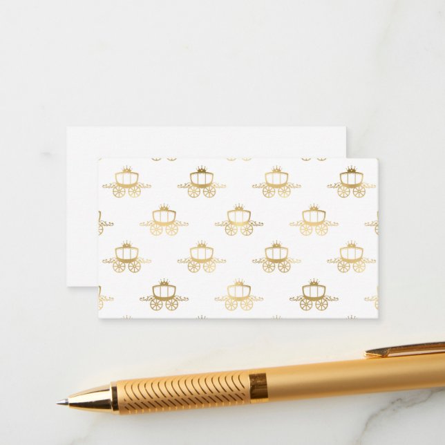 Cartão De Informações Carris Dorados Cinderela Princesa Real Magia (Frente/Verso In Situ)