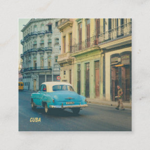 Cartão De Informações Carro Clássico Antigo Havana Cuba Fotografia de Ru