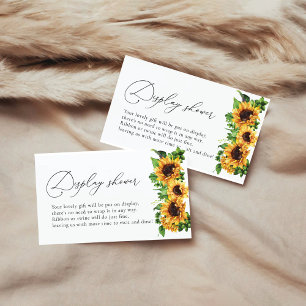 Cartão De Informações Carro do receptáculo do Chá de girassol
