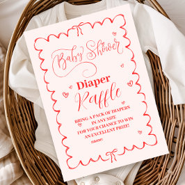 Cartão De Informações Carroçaria de Arco rosa minimalista Raffle