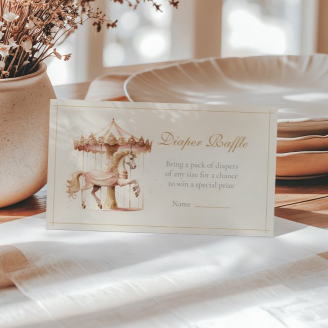 Cartão De Informações Carrossel Fralda Raffle (Criador carregado)