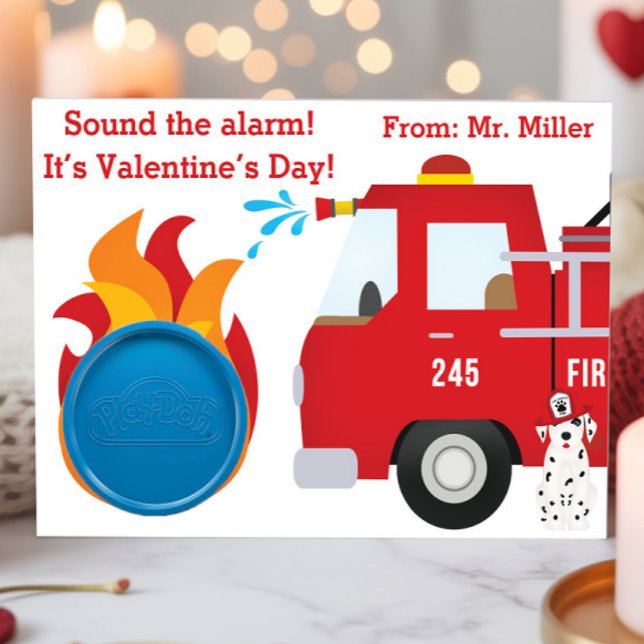 Cartão De Informações Cartão-presente de Play Doh do Bombeiro Dia de os  (Criador carregado)