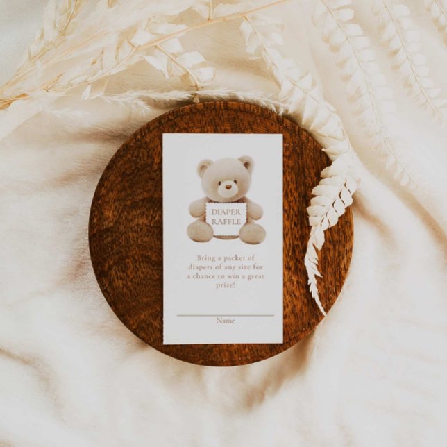 Cartão De Informações Cartaz de Fralda Neutra do Sexo de Urso (Criador carregado)