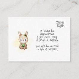 Cartão De Informações Cartaz de fralda para bebês