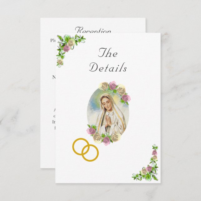 Cartão De Informações Carteira Católica Virgem Maria (Frente/Verso)