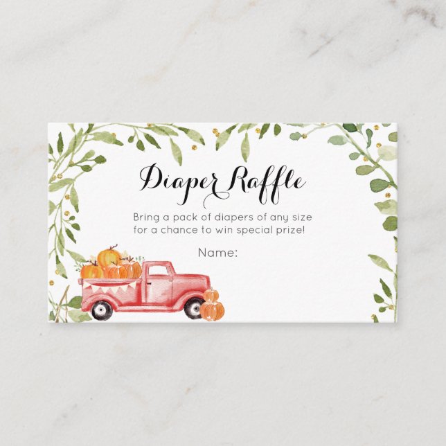 Cartão De Informações Carteira de Fralda de Carro de Bompkin Caindo (Frente)