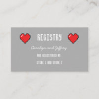 Carteira de registro Nerdy 8 bits para Casamento