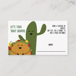 Cartão De Informações Casais de fiesta taco mexicano Fralda Raffle