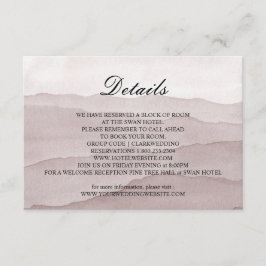 Cartão De Informações casamento abstrato poeirento de montanhas rosa