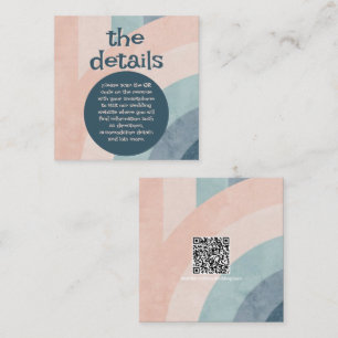 Cartão De Informações Casamento Arco-Íris dos anos 70