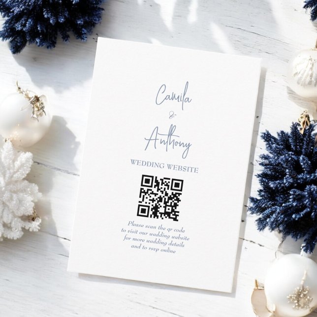 Cartão De Informações Casamento Azul (Criador carregado)